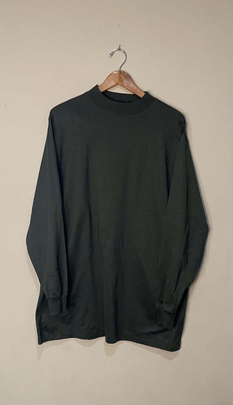 Carnoustie Long Sleeve Mock Neck Golf Shirt Size XL Olive Green